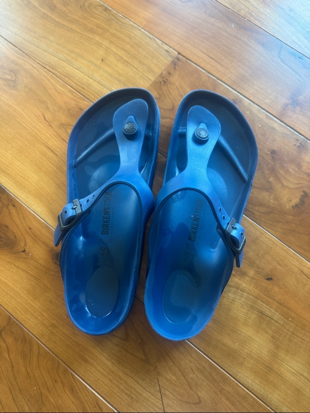 Birkenstock  Gizeh Essentials EVA Blue Thong Sandal Regular Size 40 EU US 9